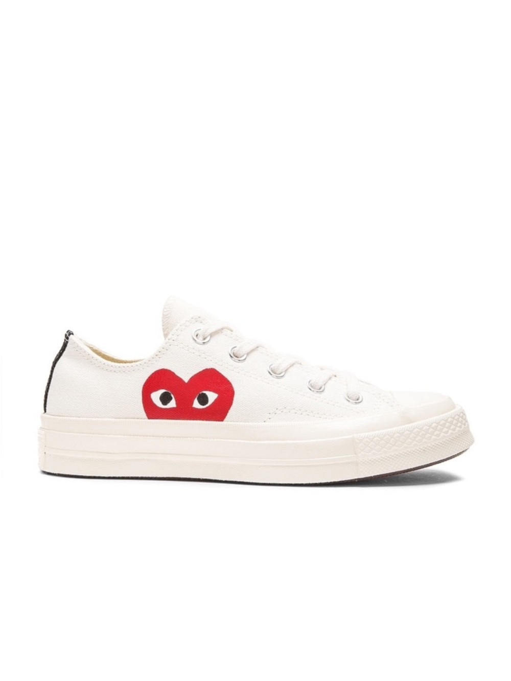 COMME DES GARCONS PLAY Converse Large Emblem Low Top Canvas Sneakers Size 9